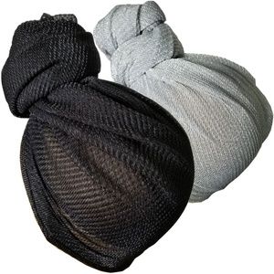 Stretch Head Wrap Scarf Long Black Head Wrap